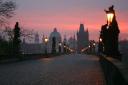 Breathtaking sunrise at the Charles Bridge