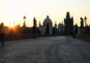 Breathtaking sunrise at the Charles Bridge