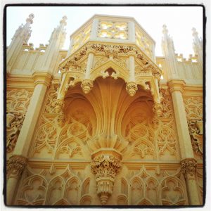 Neo-gothic renovations of the Lednice Chateau