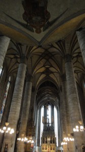 Interiors of the St. Bartholomew in Pilsen