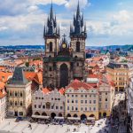prague tours: tyn church in the old town square